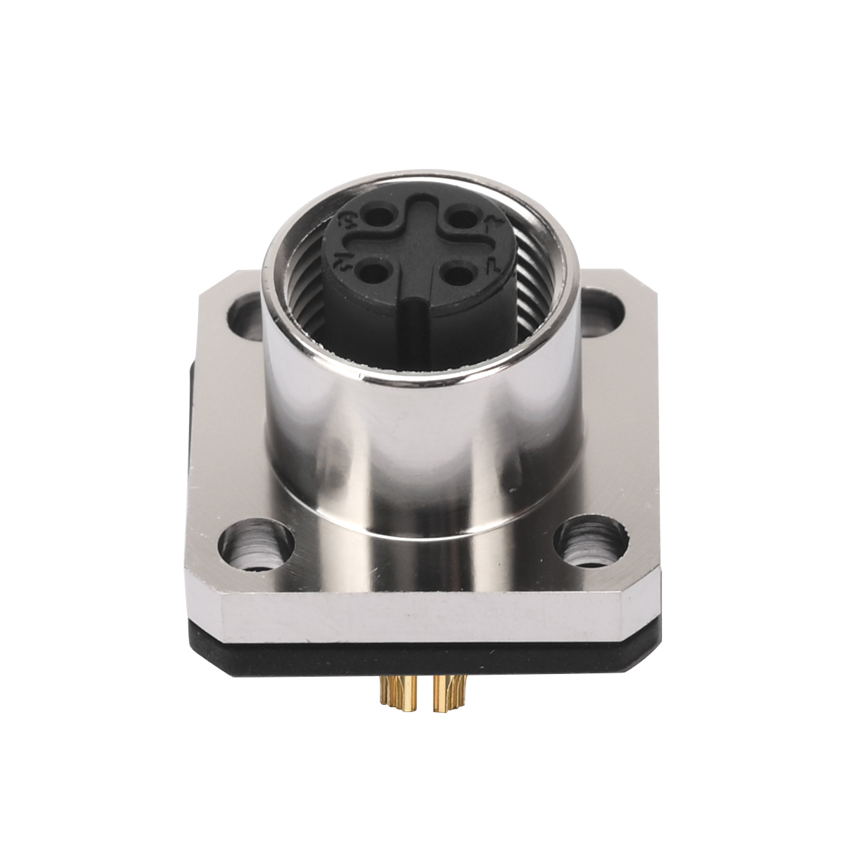 M12 flange female connector