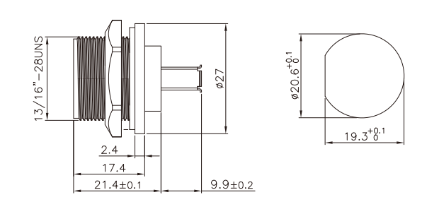 USB female to female adapter size information: