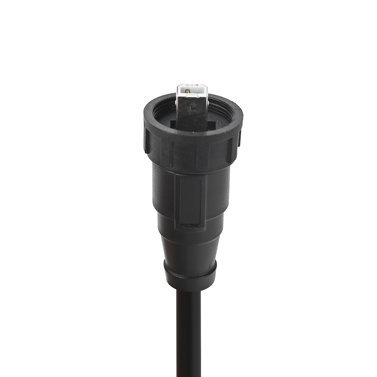 USB B molded cable connector