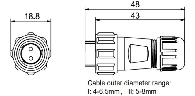 SP1310 female waterproof connectors