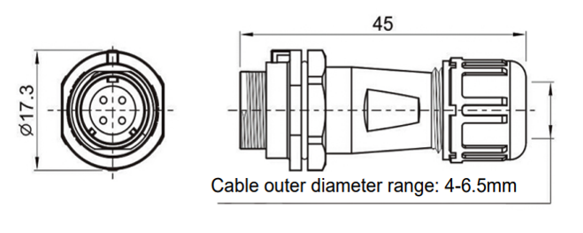 SP1111 male waterproof connectors