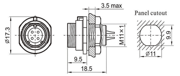 SP1112 male waterproof connectors