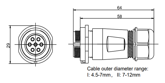 SP2111 male waterproof connectors