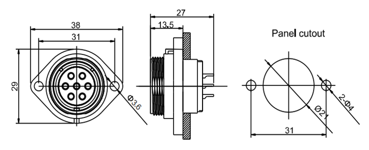 SP2112 male waterproof connectors