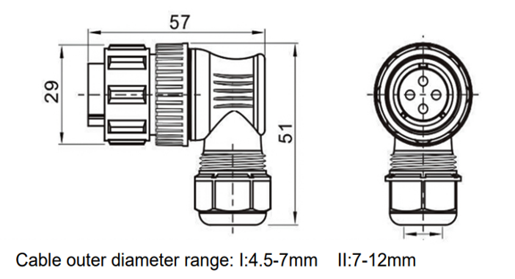 SP2116 male waterproof connectors