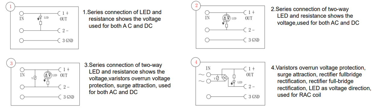 Solenoid valve connector electrical wiring description