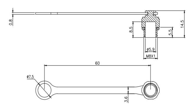 M8 female and male connectors plastic cap size information