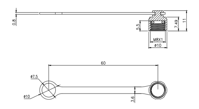 M8 female and male connectors plastic cap size information