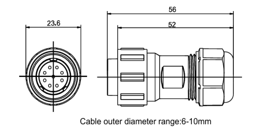 SP1710 female waterproof connectors