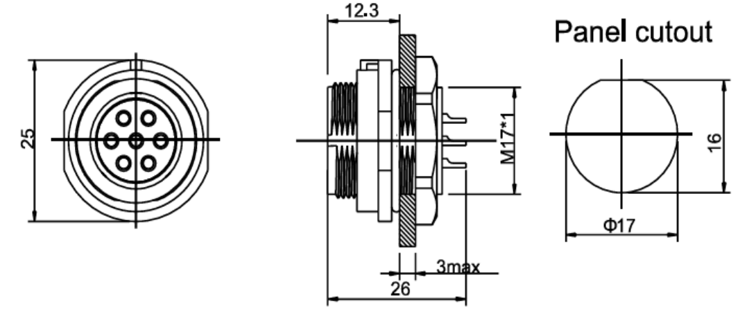 SP1712 male waterproof connectors