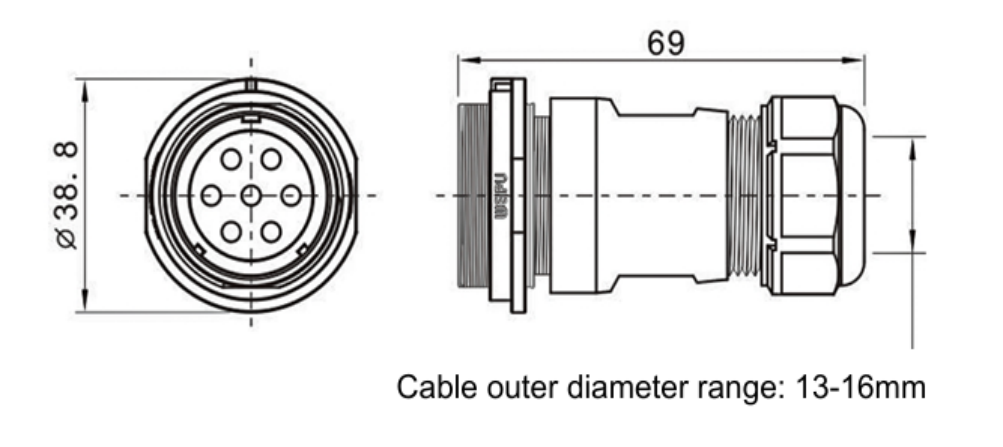 SP2911 male waterproof connectors