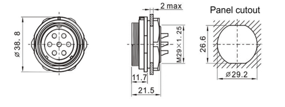 SP2912 male waterproof connectors