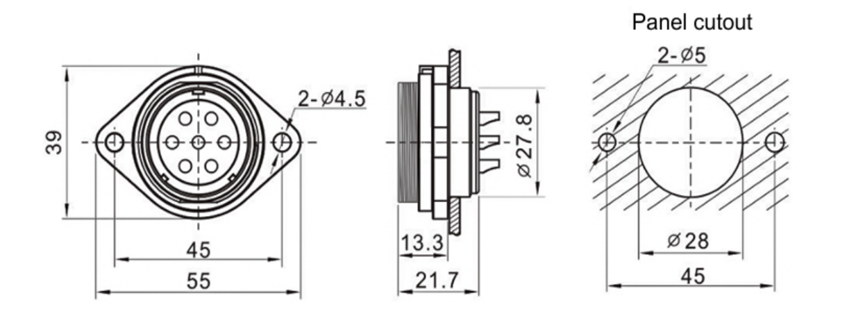 SP2913 male waterproof connectors